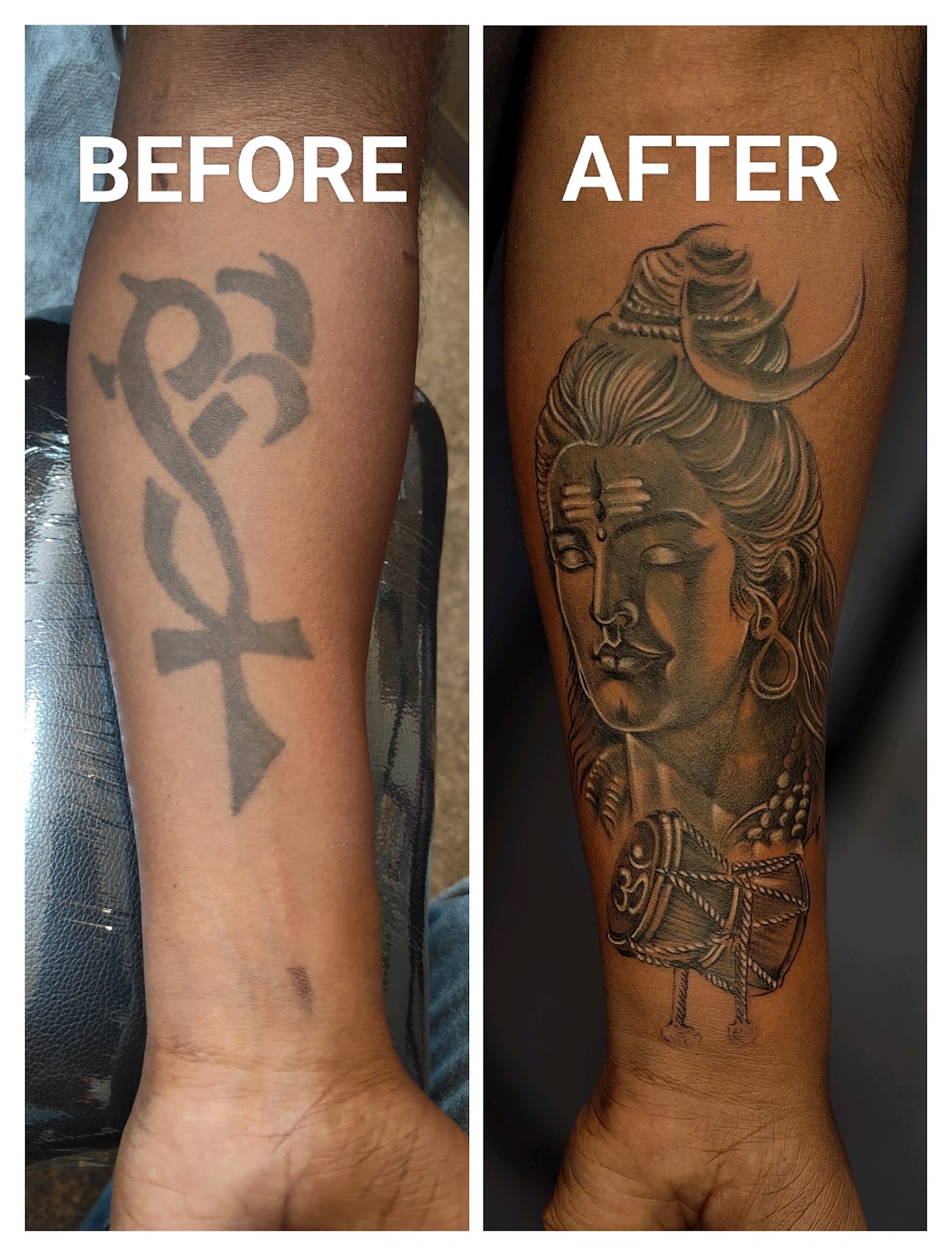 Cover-Up tattoo by KJRB Tattoo Studio, Bengaluru