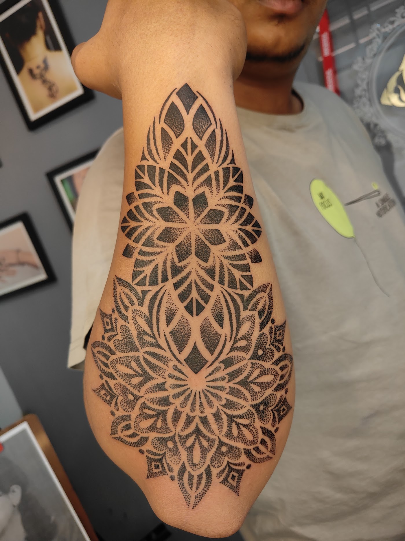 Geometrical tattoo by KJRB Tattoo Studio, Bengaluru