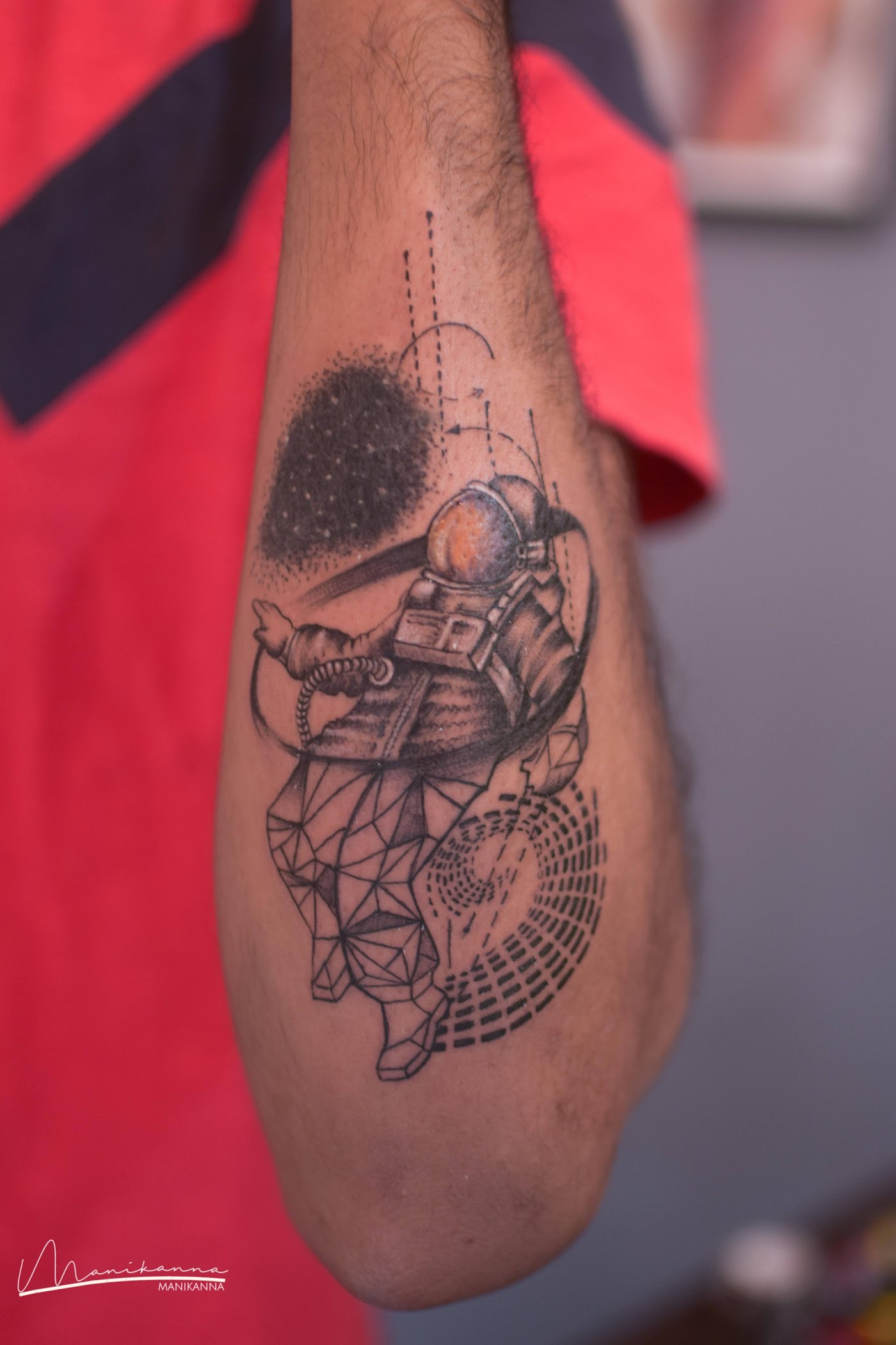 Geometrical tattoo by KJRB Tattoo Studio, Bengaluru